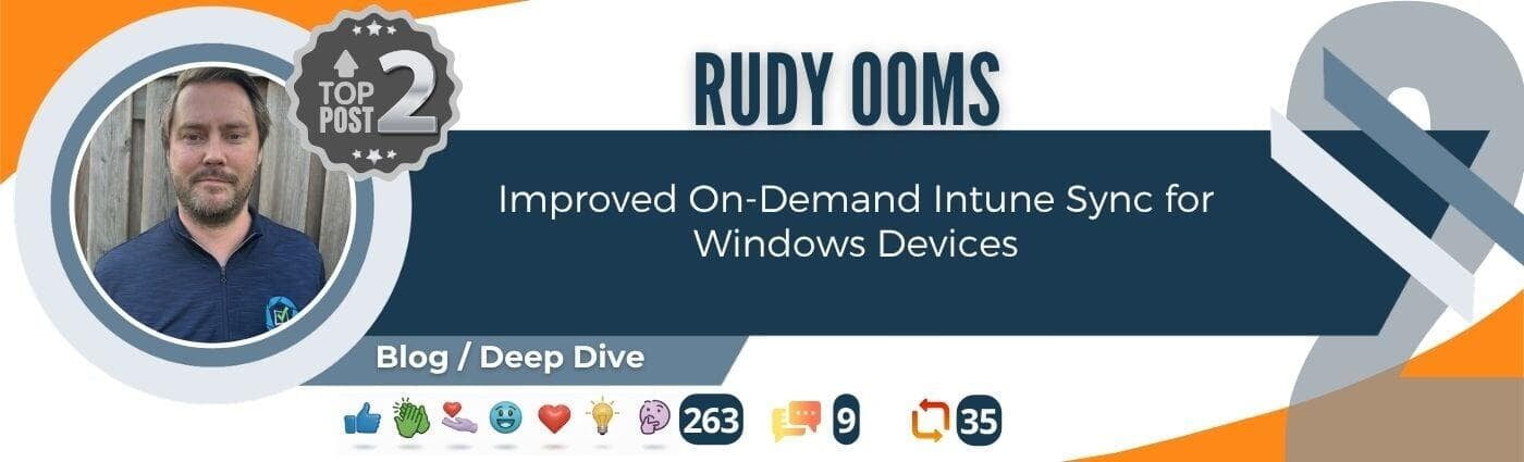 Rudy Ooms – deep dive into improved on-demand Microsoft Intune sync for Windows devices.