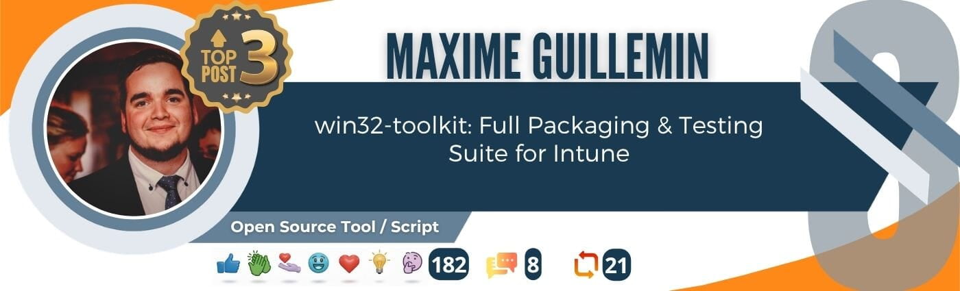 Maxime Guillemin – win32-toolkit, an open-source packaging and testing suite for Microsoft Intune.